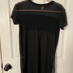 Black mesh top